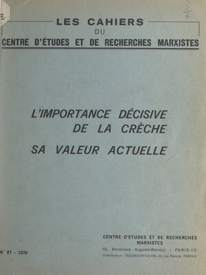cover image of L'importance décisive de la crèche